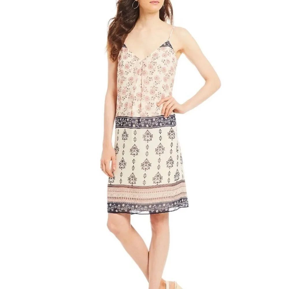 Vince Camuto Wildflower Inverted Pleat Slipdress